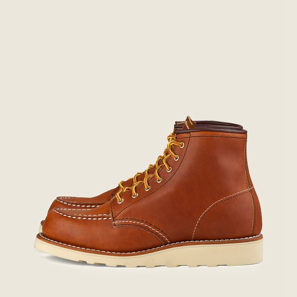 Red Wing Womens Heritage Boots - 6-inch Classic Moc - Short Legacy Leather - Brown - NHG261095